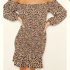 BOOHOO Cheetah Print Dress NWOT